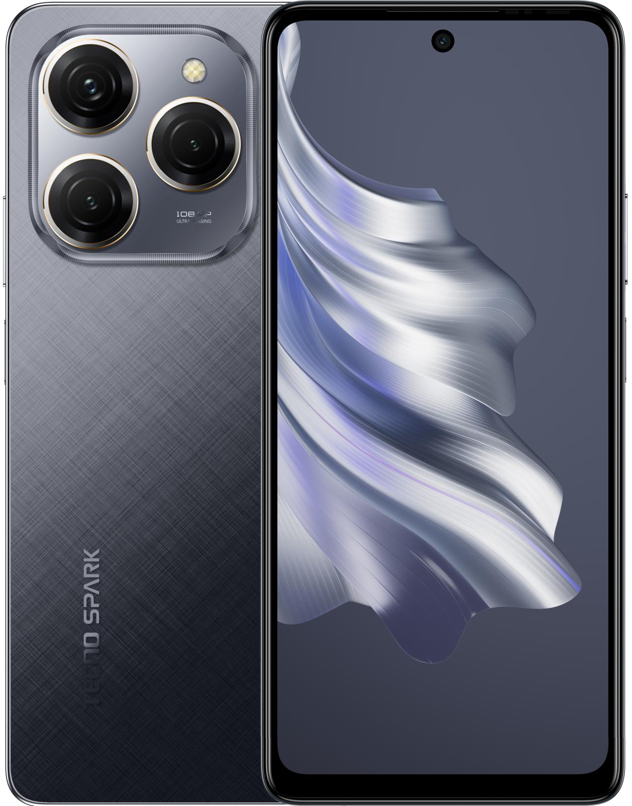 Мобильный телефон Tecno Spark 20 Pro (Kj6) 8+256GB Moonlit Black | Volna