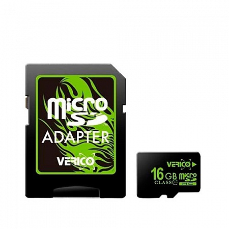 ����� ������ VERICO/MICROSDHC+ADAPTER 16GB 1MCOV