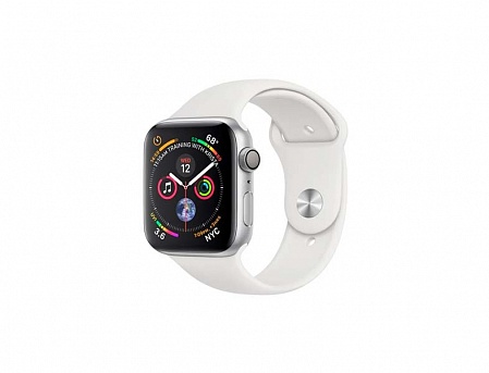 Часы Apple Watch Series 4 GPS, 40mm Silver Aluminium Case with White Sport Band Часы Apple Watch Series 4 GPS, 40mm Silver Aluminium Case with White Sport Band