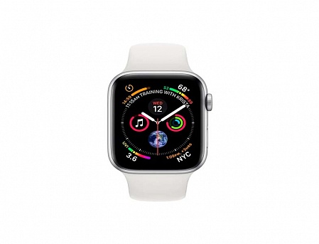 Часы Apple Watch Series 4 GPS, 40mm Silver Aluminium Case with White Sport Band Часы Apple Watch Series 4 GPS, 40mm Silver Aluminium Case with White Sport Band