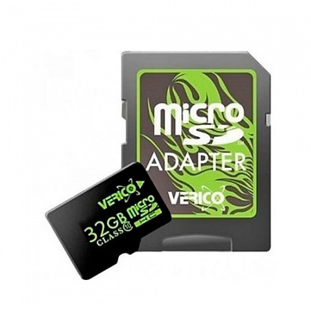 Карта памяти VERICO/MICROSDHC+ADAPTER 32GB 1MCOV- Карта памяти VERICO/MICROSDHC+ADAPTER 32GB 1MCOV-
